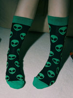 Street Life Alien Print Crew Socks - 3