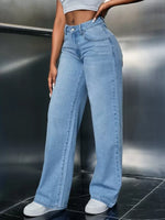 Pocket Wide Leg Jeans - 3