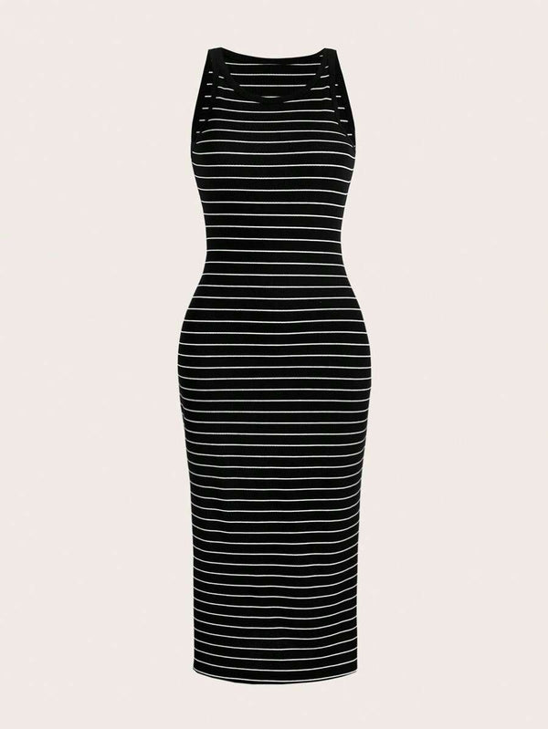 Plus Size Striped Tank Dress