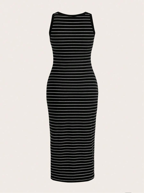 Plus Size Striped Tank Dress