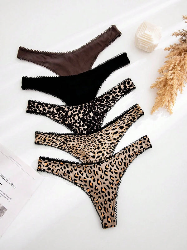 Classic Leopard Thong Set