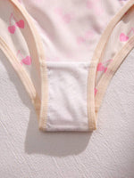 Cherry Print Letter Patch Panty - 3