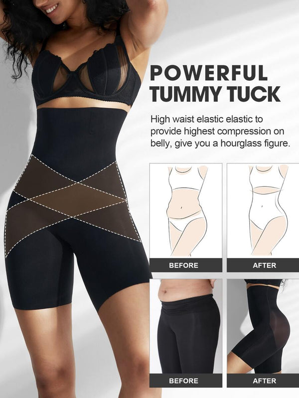 High-Waist Criss-Cross Shapewear Shorts