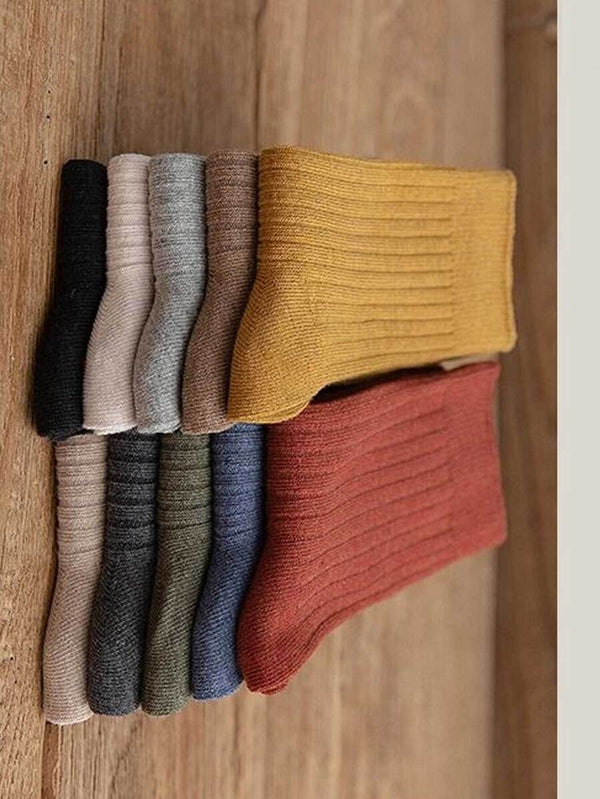 Solid Color Socks Set