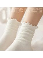 Ruffle Crew Socks Set - 4