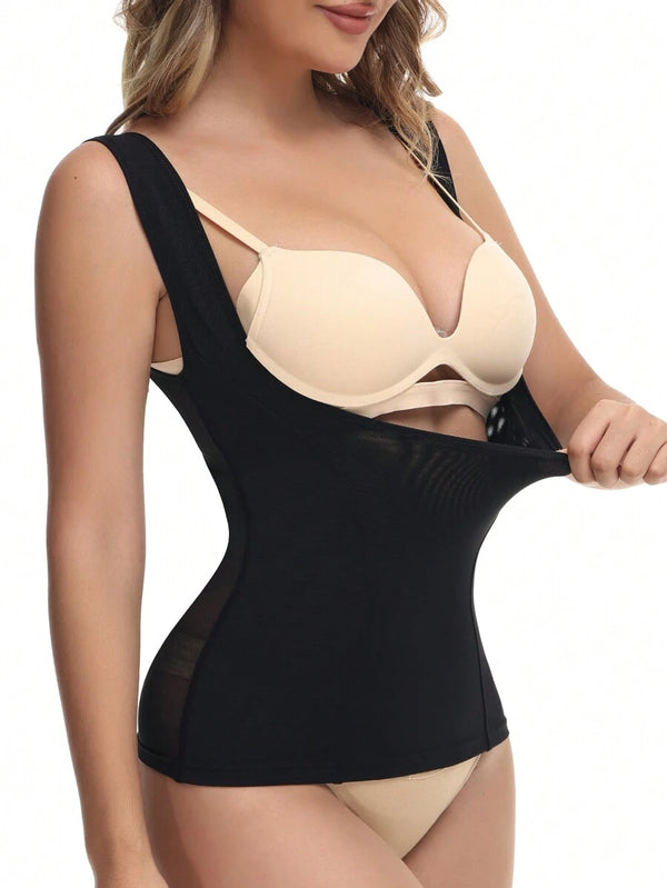 Solid Color Stretch Shapewear Top