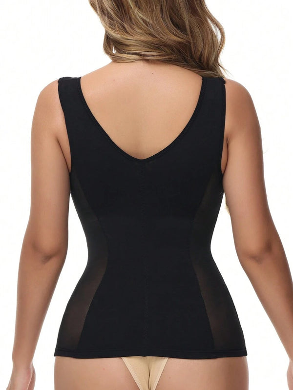 Solid Color Stretch Shapewear Top