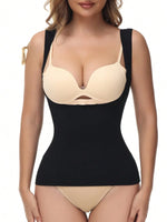 Solid Color Stretch Shapewear Top - 4