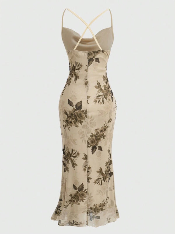 Fairycore Floral Print Dress