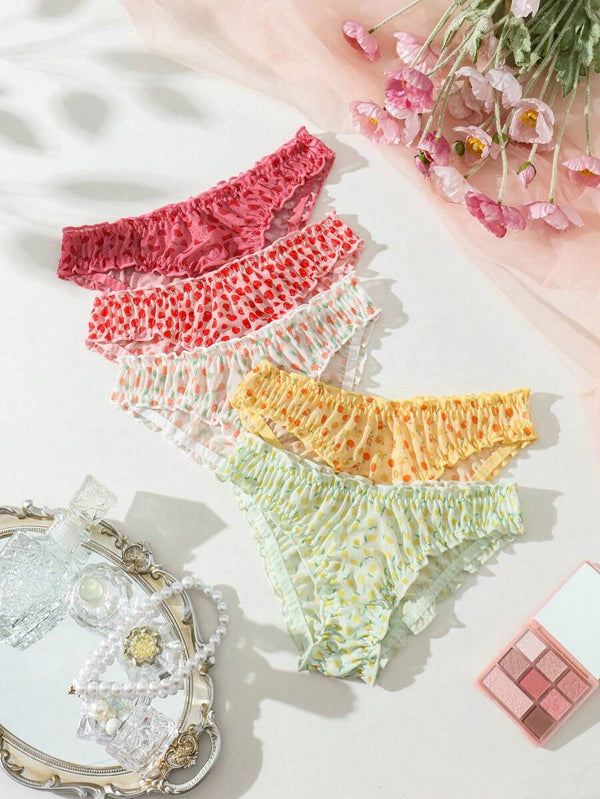 Vintage Fruit Triangle Panty Set