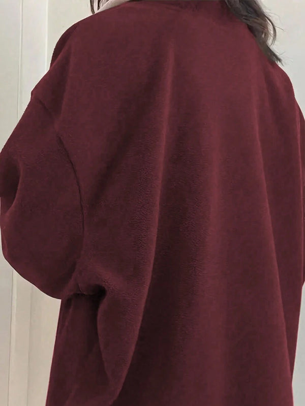 Color Block Drop Shoulder Sweatshirt