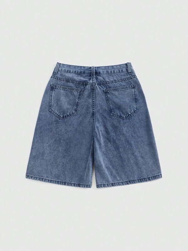 Star Low Waist Denim Shorts