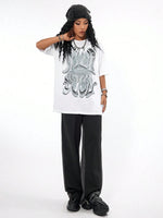 Lips Graphic Oversized Streetwear Tee - 4