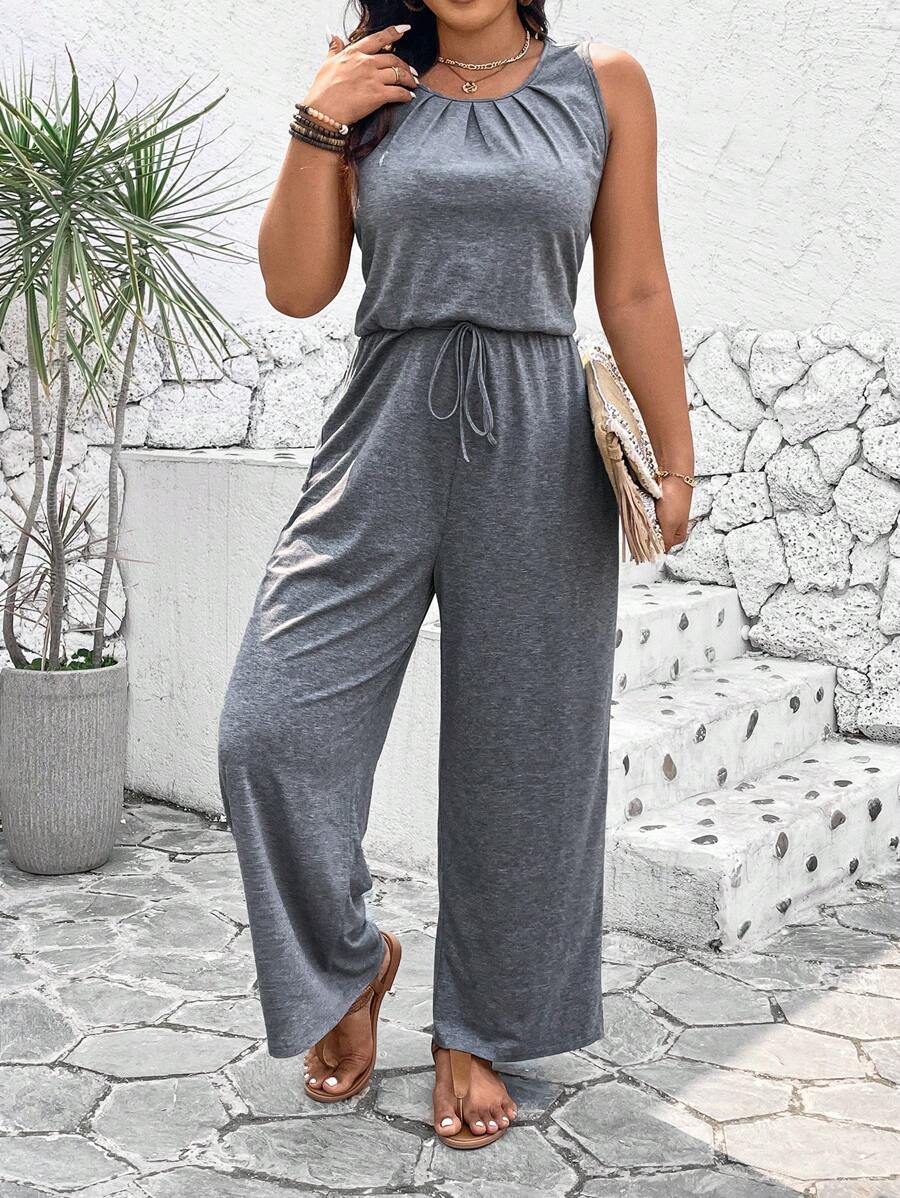 Plus Size Sleeveless Jumpsuit