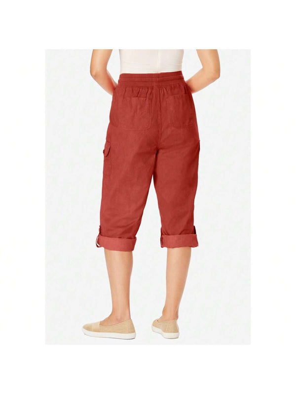 Plus Size Convertible Cargo Capris