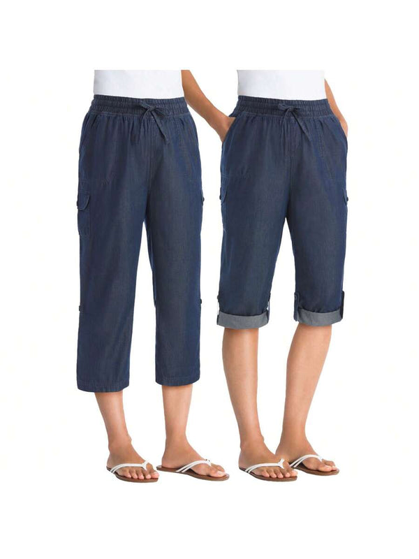 Plus Size Convertible Cargo Capris