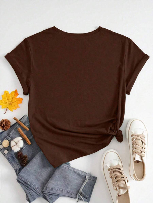 Leopard Print Round Neck T-Shirt