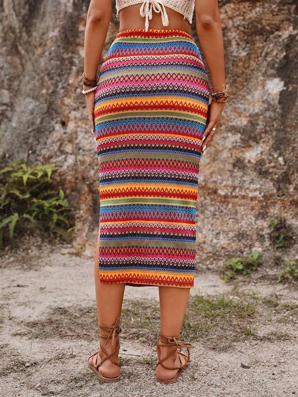 Casual Beach Asymmetrical Skirt