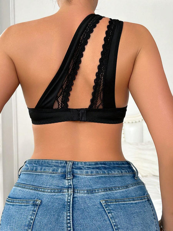 One-Shoulder Hollow Out Bra