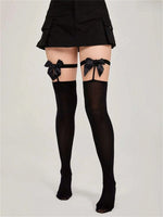 Kawaii Over-The-Knee Socks With Bow - 1