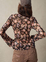 Boho Lace V-Neck Flare Sleeve Blouse - 2