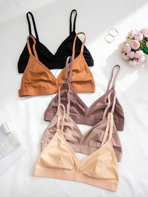 Solid Color Wireless Bra