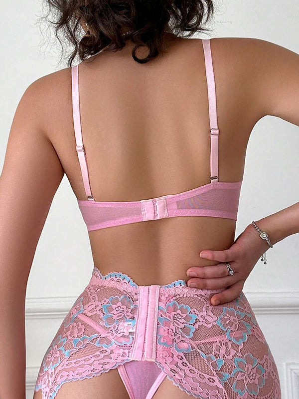 Floral Lace Sexy Lingerie Set