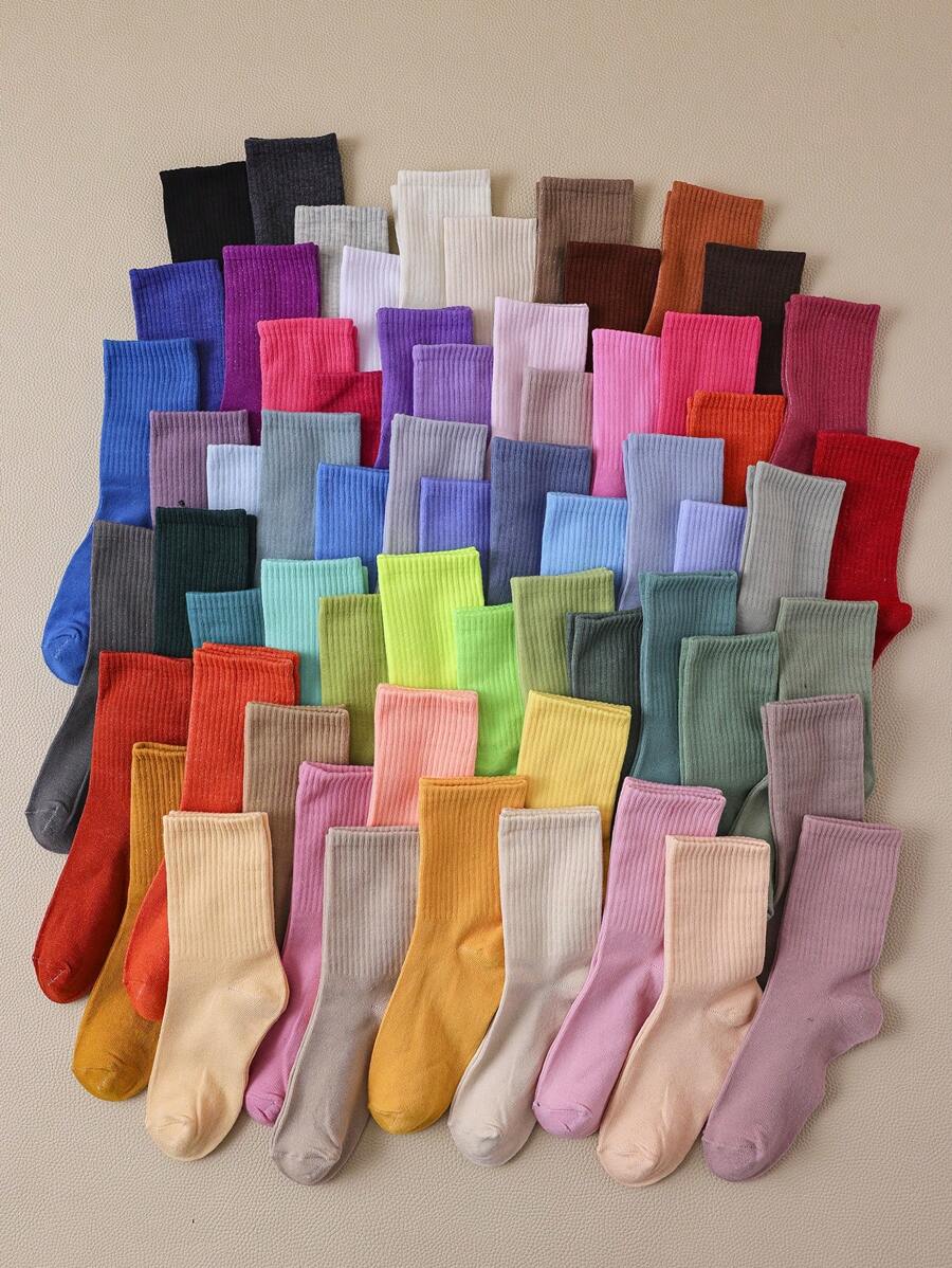 Colorful Mid-Calf Socks Set