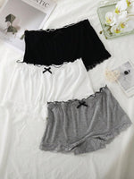 Casual Ribbed Trim Panty Set - 3