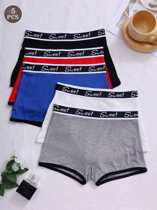 Multicolor Ribbed Boxer Briefs