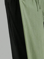 3-Pack Solid Color Waist-Tie Wide Leg Pants - 3
