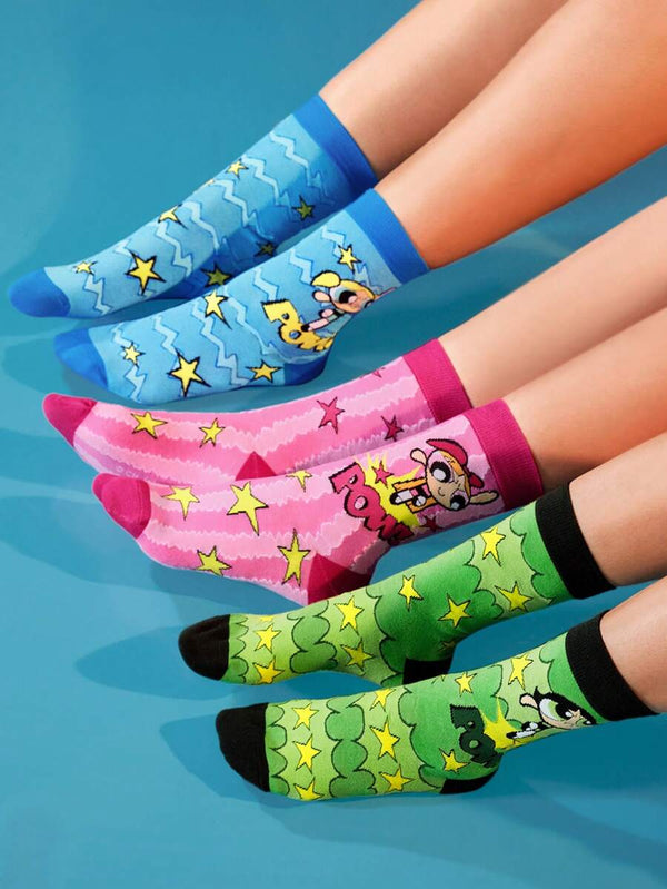 Powerpuff Girls Mid-Calf Socks Set