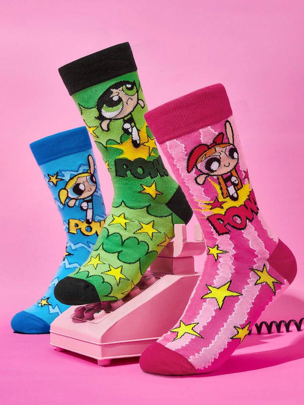 Powerpuff Girls Mid-Calf Socks Set