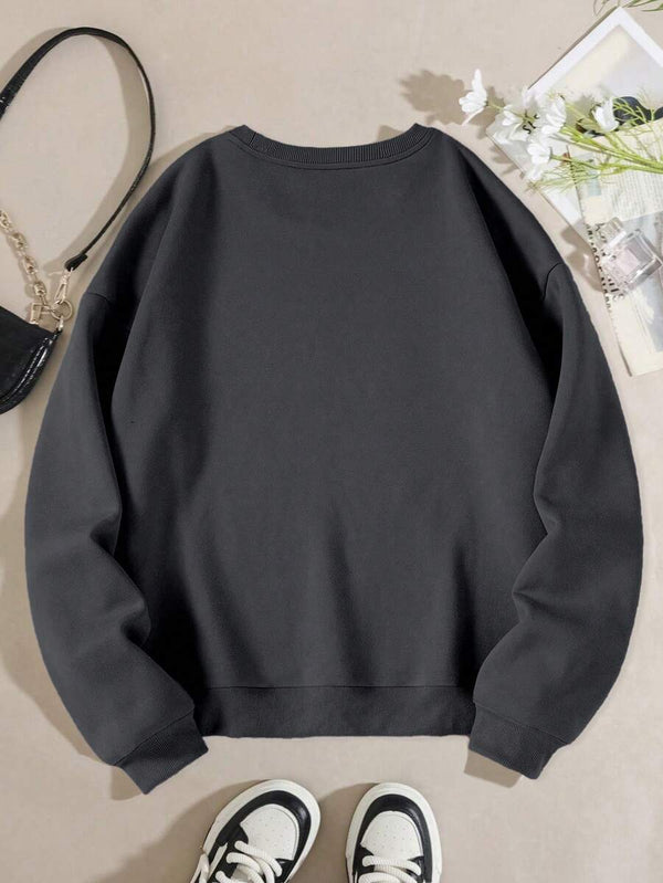 “Be You, You Are Enough” Letter Print Sweatshirt