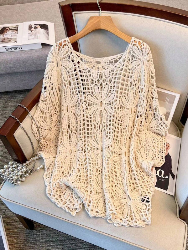 Plus Size Crochet Pullover