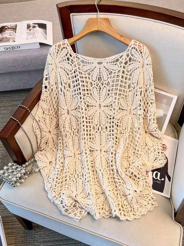 Plus Size Crochet Pullover