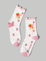 Strawberry Ruffle Mid-Calf Socks - 2