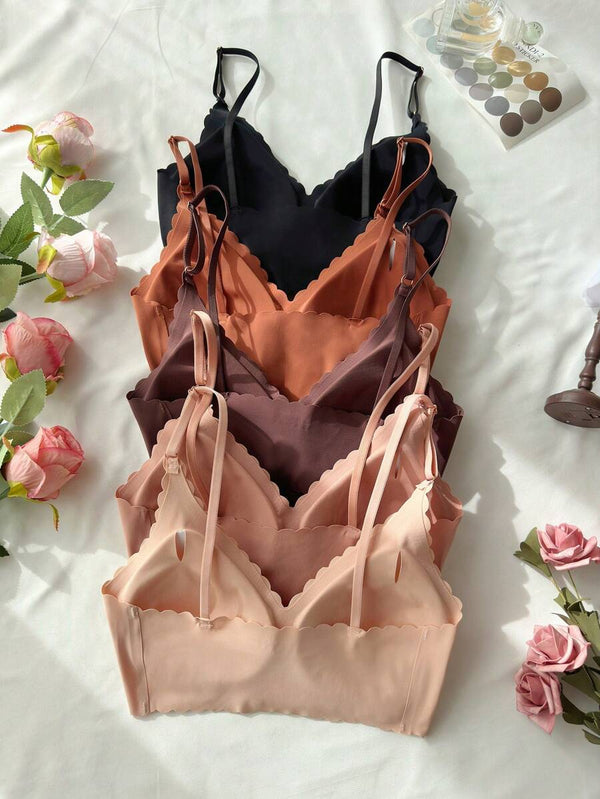 Seamless Solid Color Bra