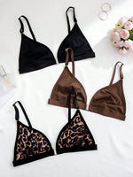 Cheetah Print Front-Closure Bra Set - 2