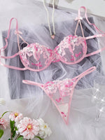 Summer Embroidered Lingerie Set - 1