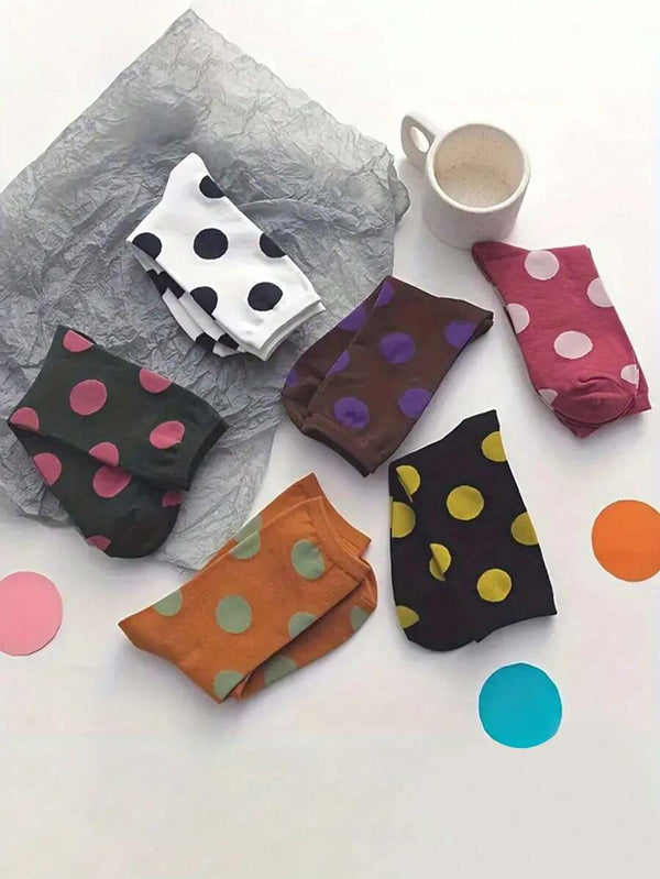 Polka Dot Mid-Calf Cute Socks