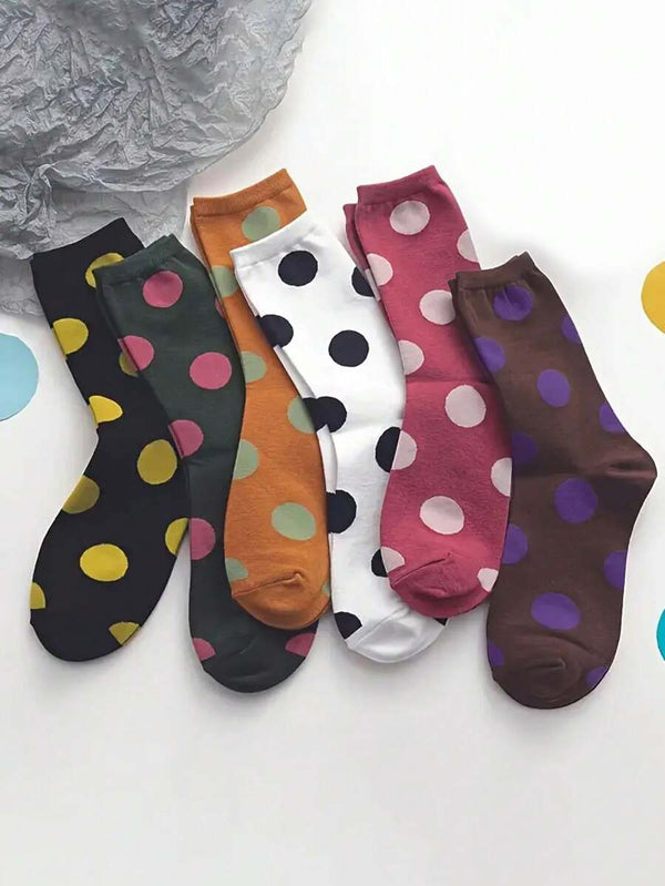 Polka Dot Mid-Calf Cute Socks