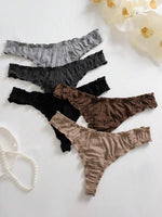 Casual Ruffle Edge Thong Set - 1