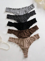 Casual Ruffle Edge Thong Set - 5