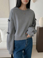 Bow Loose Fit Crew Neck - 5