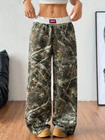 Wide Leg Fold Waistband Cargo Pants - 1