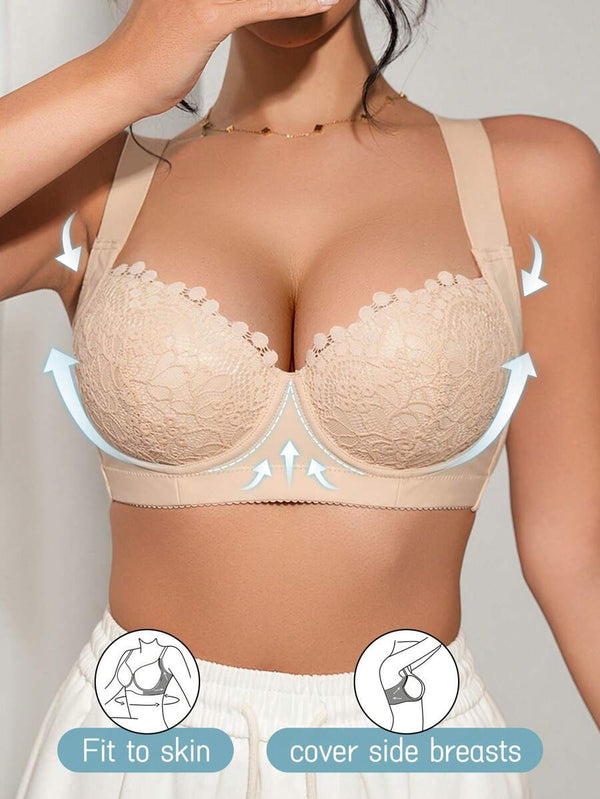 Lace Trim Wireless Padded Bra