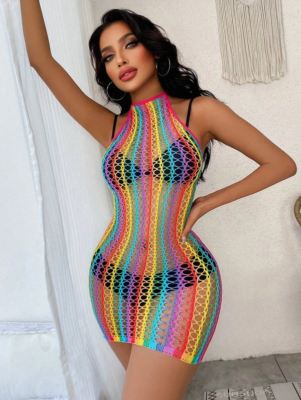 Red Sheer Bodycon Lingerie Dress