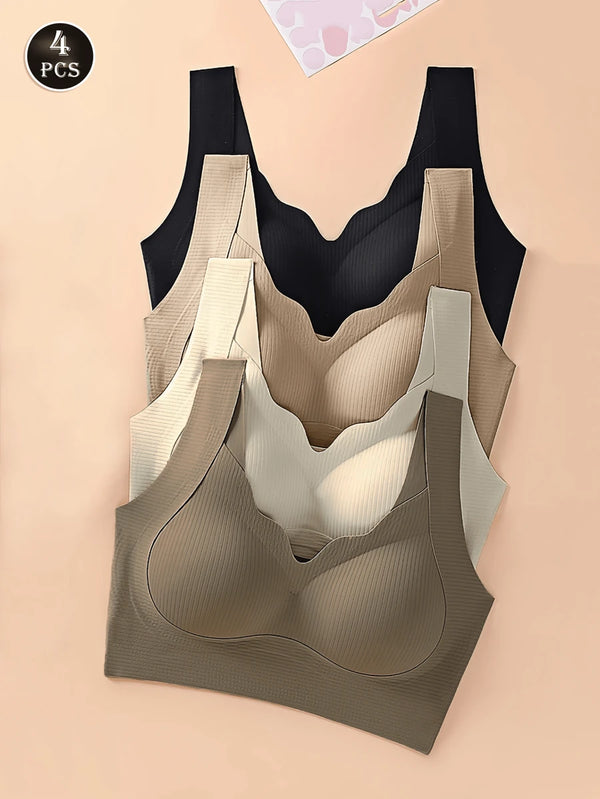 Breathable Wireless V-Neck Support Bra