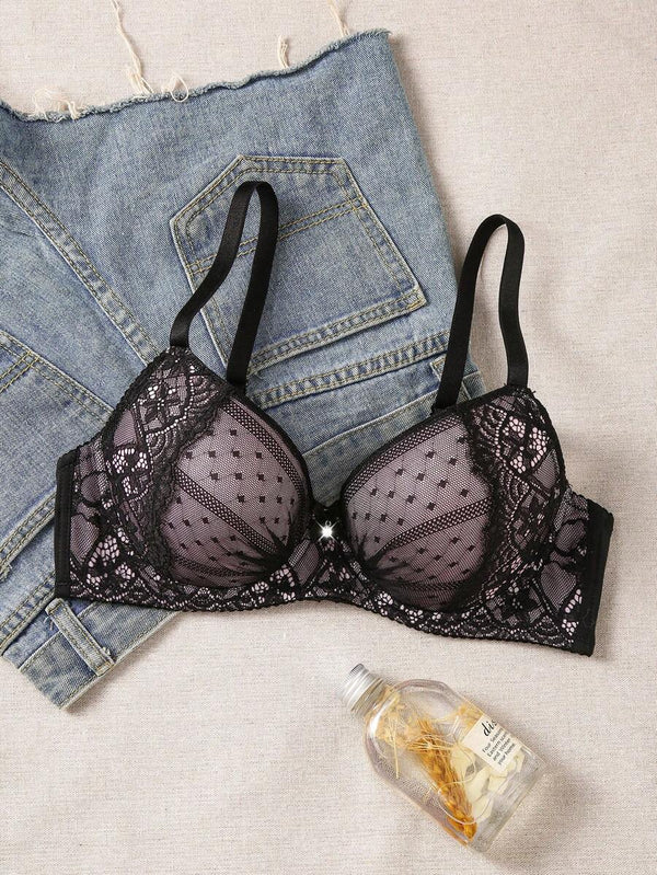 Lace Underwire Push-Up Bra